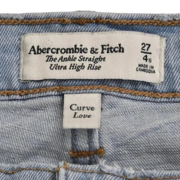 Abercrombie & Fitch  The Ankle Straight Ultra High Rise Curve Love Size 27/4 - Picture 7 of 11